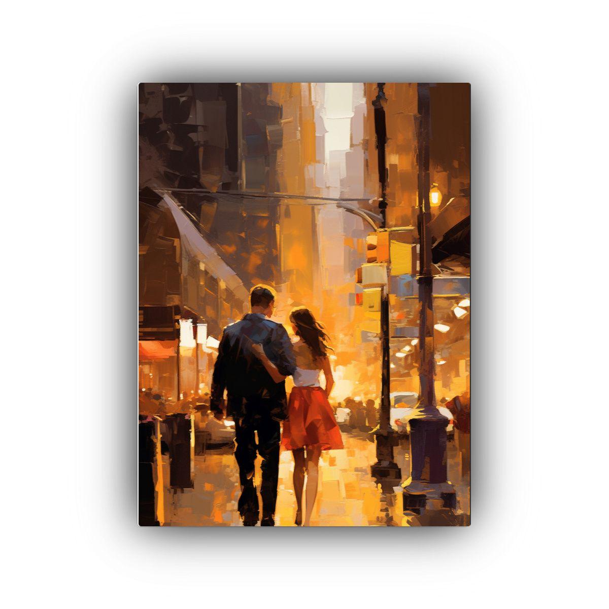 Pintura Rectangular Impreso De Contenido De La Ciudad Exuber 50x75cm-0