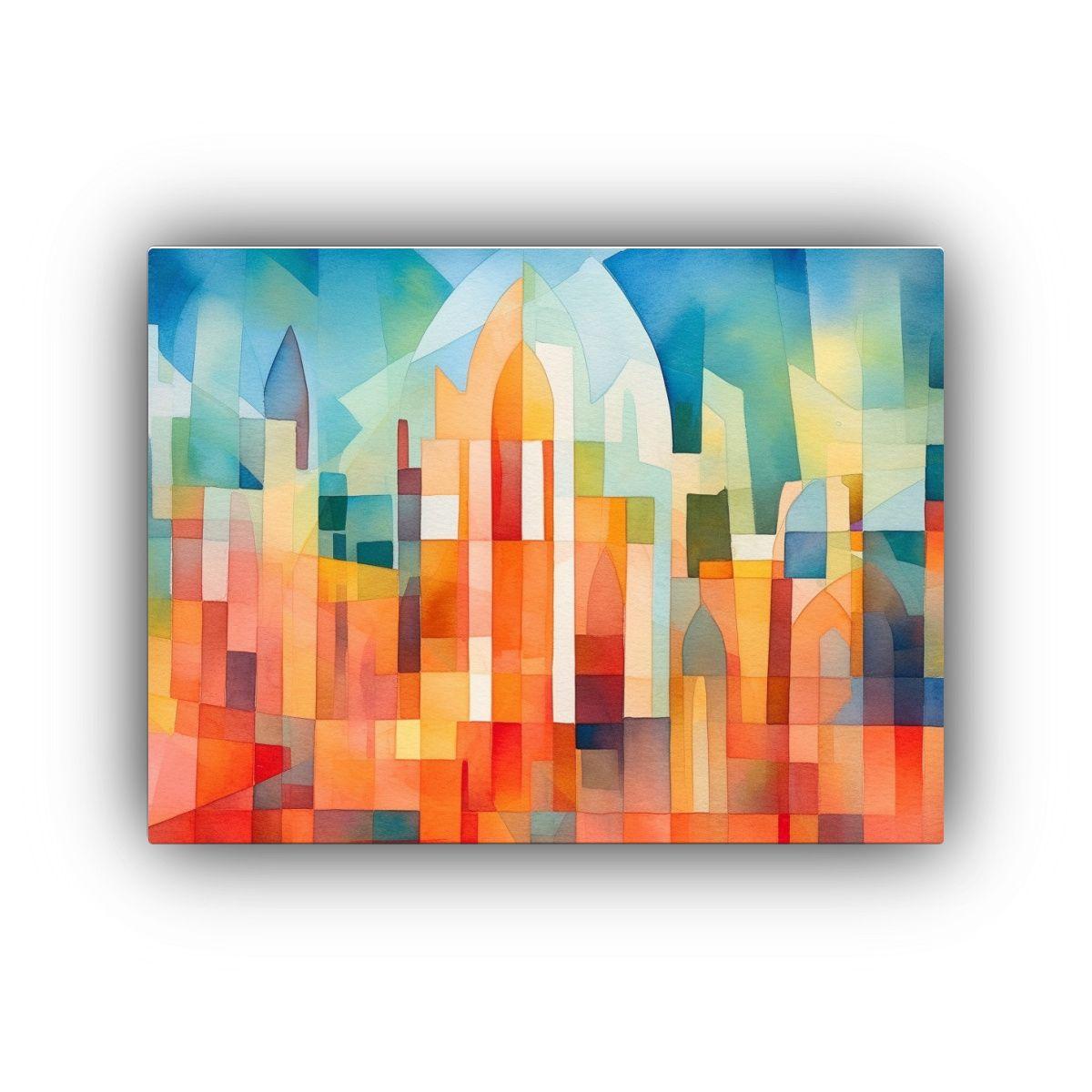 Pinturas De Pared Abstractas Acuarela, Diseño Esquemático, 30x20cm-0