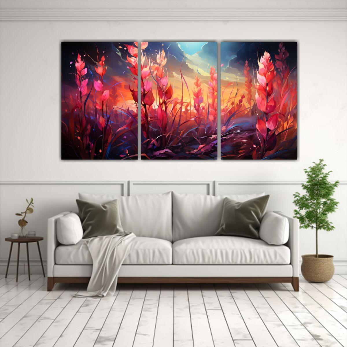Pinturas Minimalistas Modernas De 3 Bellas Artes 120x60 Cm-2