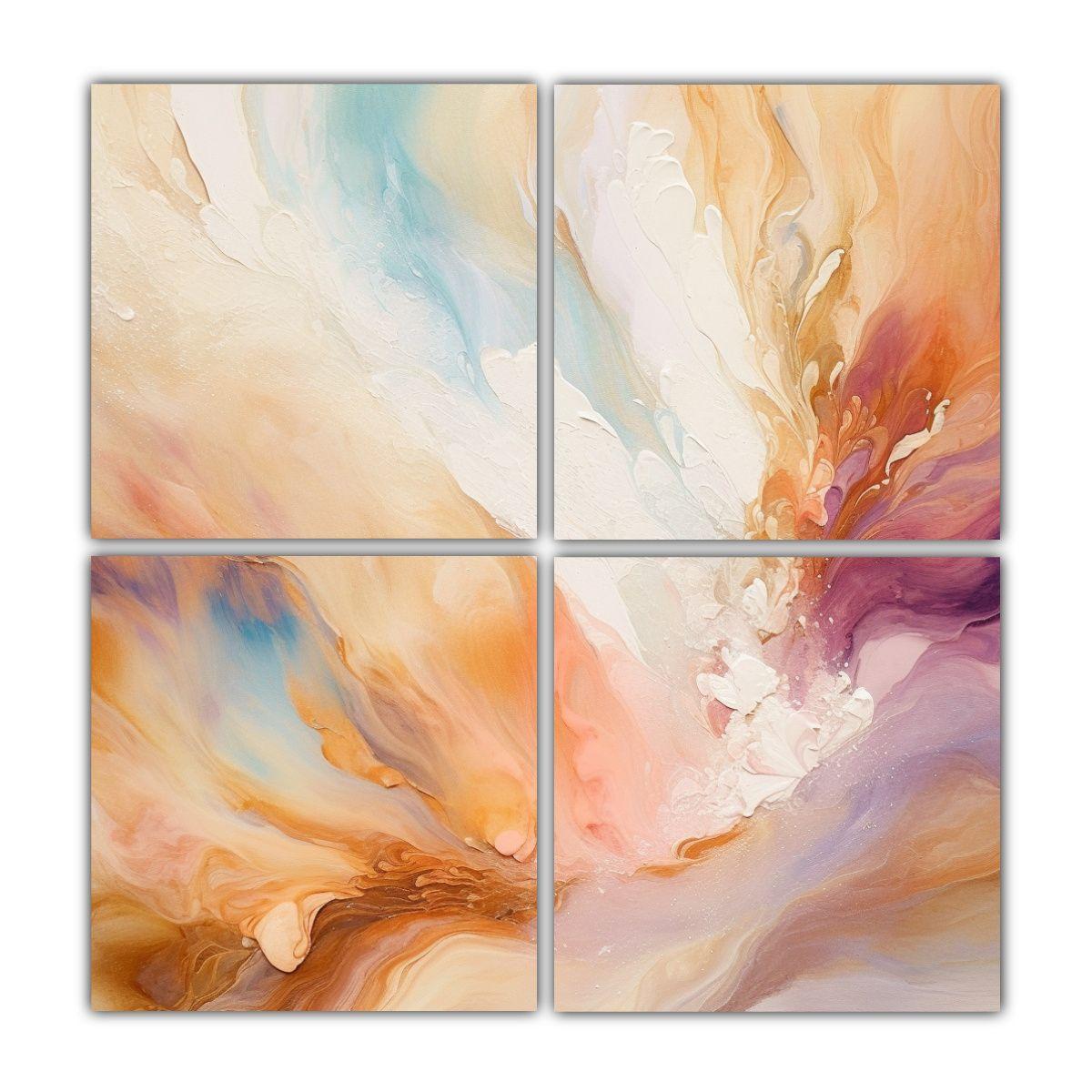Pinturas Decorativas Abstractas Con Figuras 120x120 Cm-0