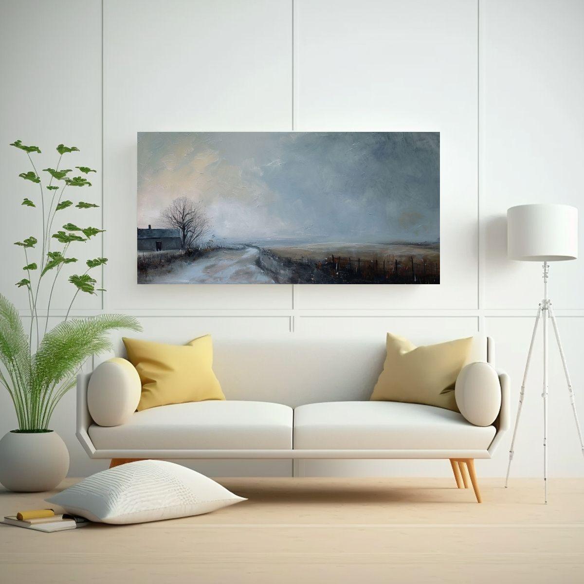 Pinturas De Campo Inglés Exuberante Para Decorar 120x60cm-2