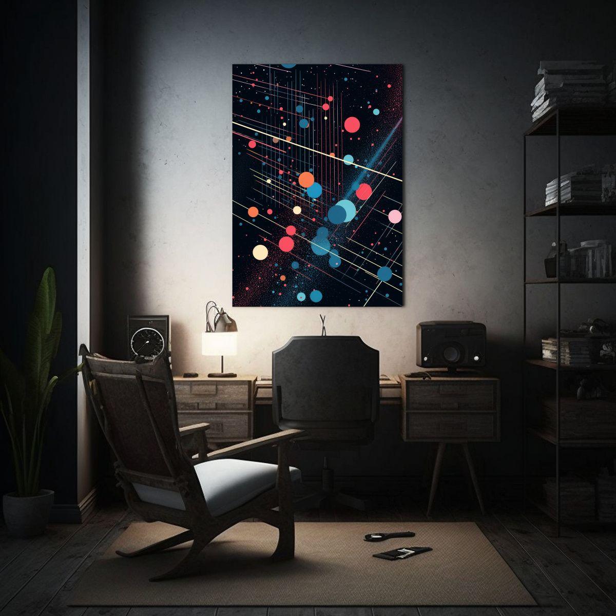 Pintura Abstracta En Lienzo De Tela: Inspiración 60x90cm-2