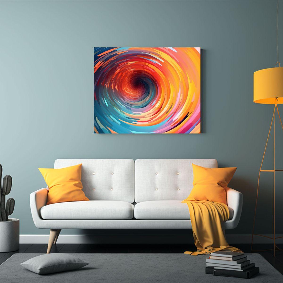 Cuadro Abstracto Económico Vórtice: Viaje Por Dimensiones  65x50cm-2