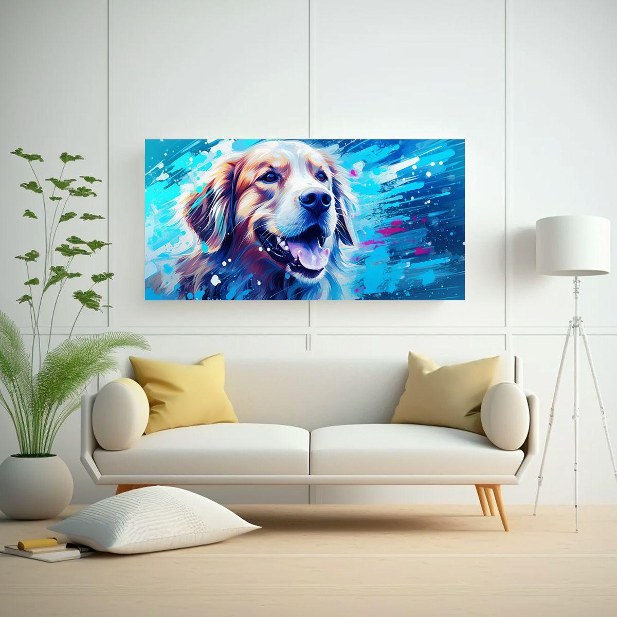 Cuadro Temática Creatividad Con Un Retriever En C 160x80cm-2
