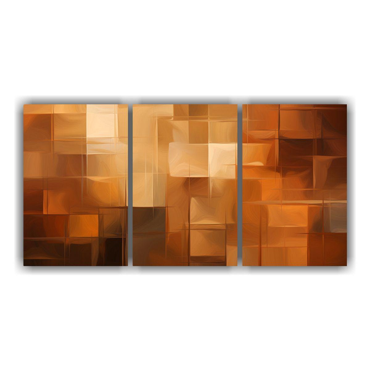 Cuadro Abstracto Marrón De Diseño Vitalidad 240x120 Cm-0
