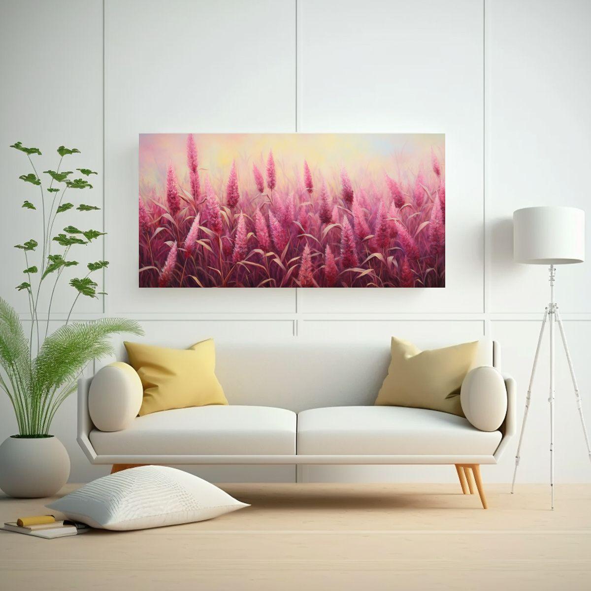 Pintura Abstracta Detallada De Granos De Amaranto 120x60cm-2