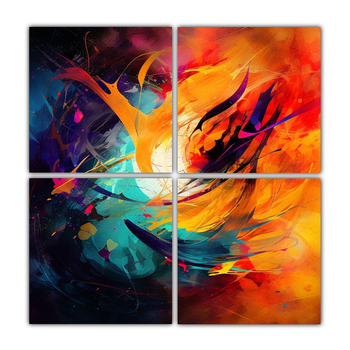 Imagen Abstracta De Alta Calidad Con Una Mezcla 80x80 Cm-0