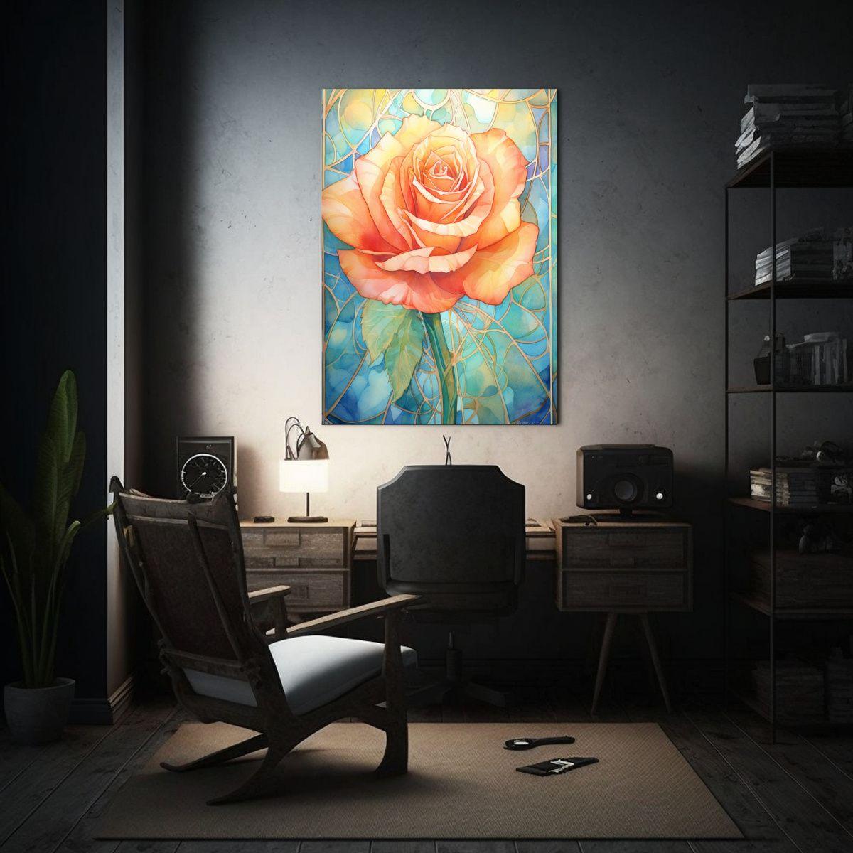 Pintura Acuarela Clásica Con Formas De Arte, 20x30cm-2