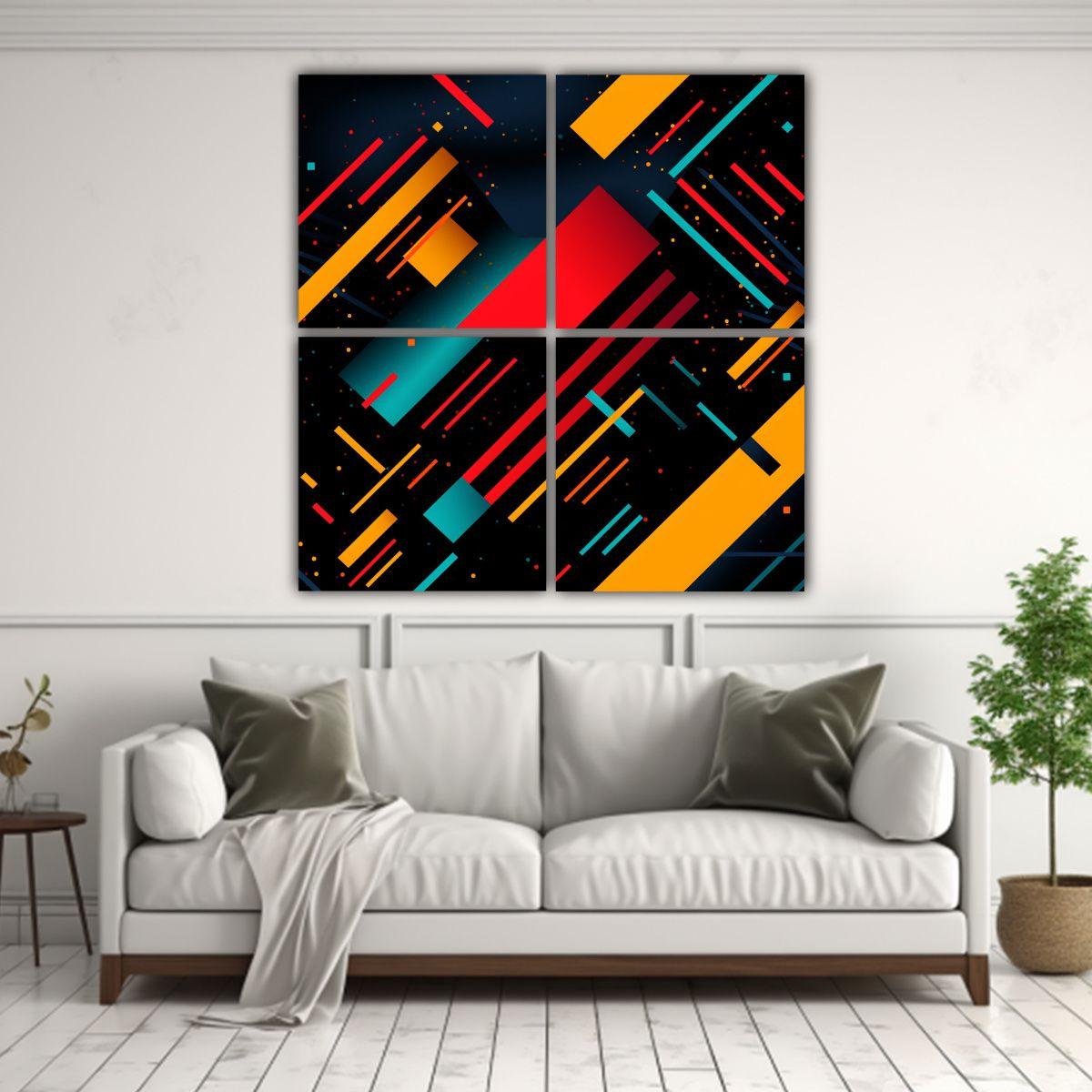 Pinturas Decorativas Minimalistas En Bastidor De 80x80 Cm-2
