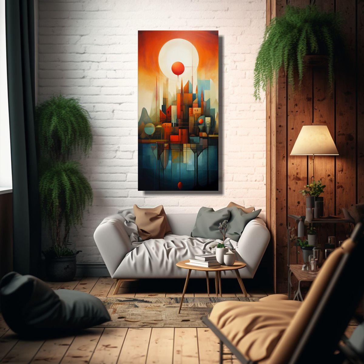 Pinturas Decorativas De Paisaje Abstracto único 40x80cm-2