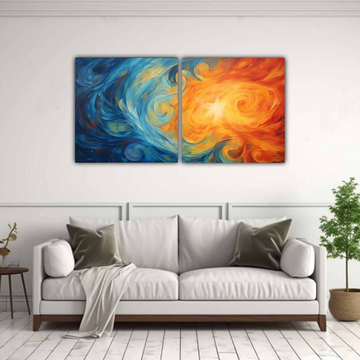 Dos Pinturas Decorativas De Arte Callejero 140x70 Cm-2