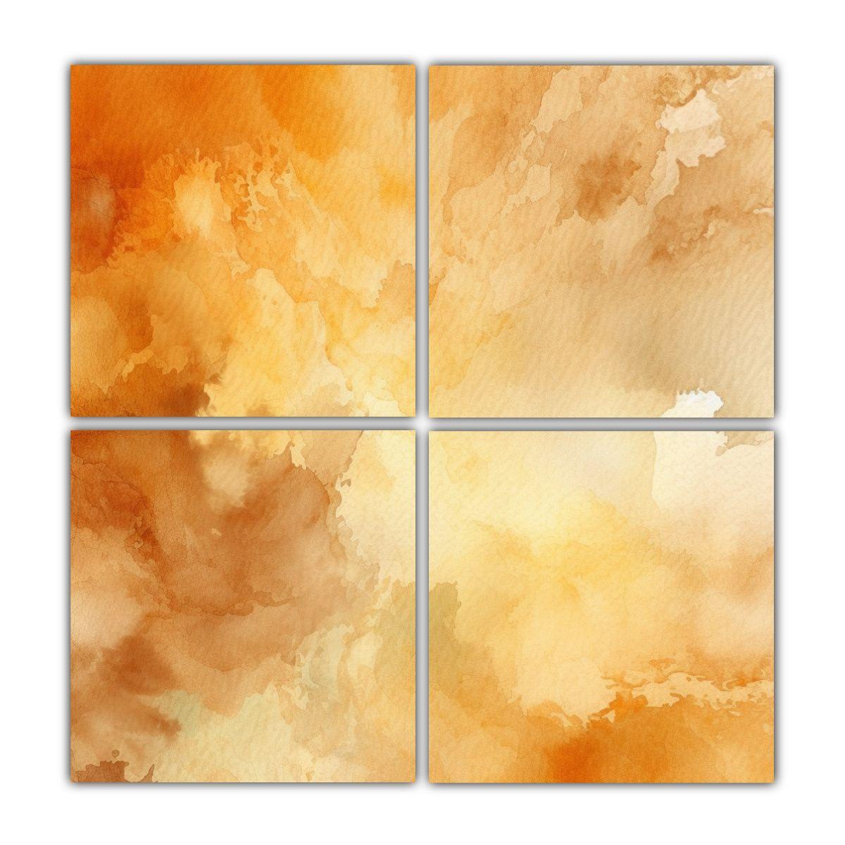 Cuatro Cuadros Modernos Para Cuarto Con Fondo De 120x120 Cm-0