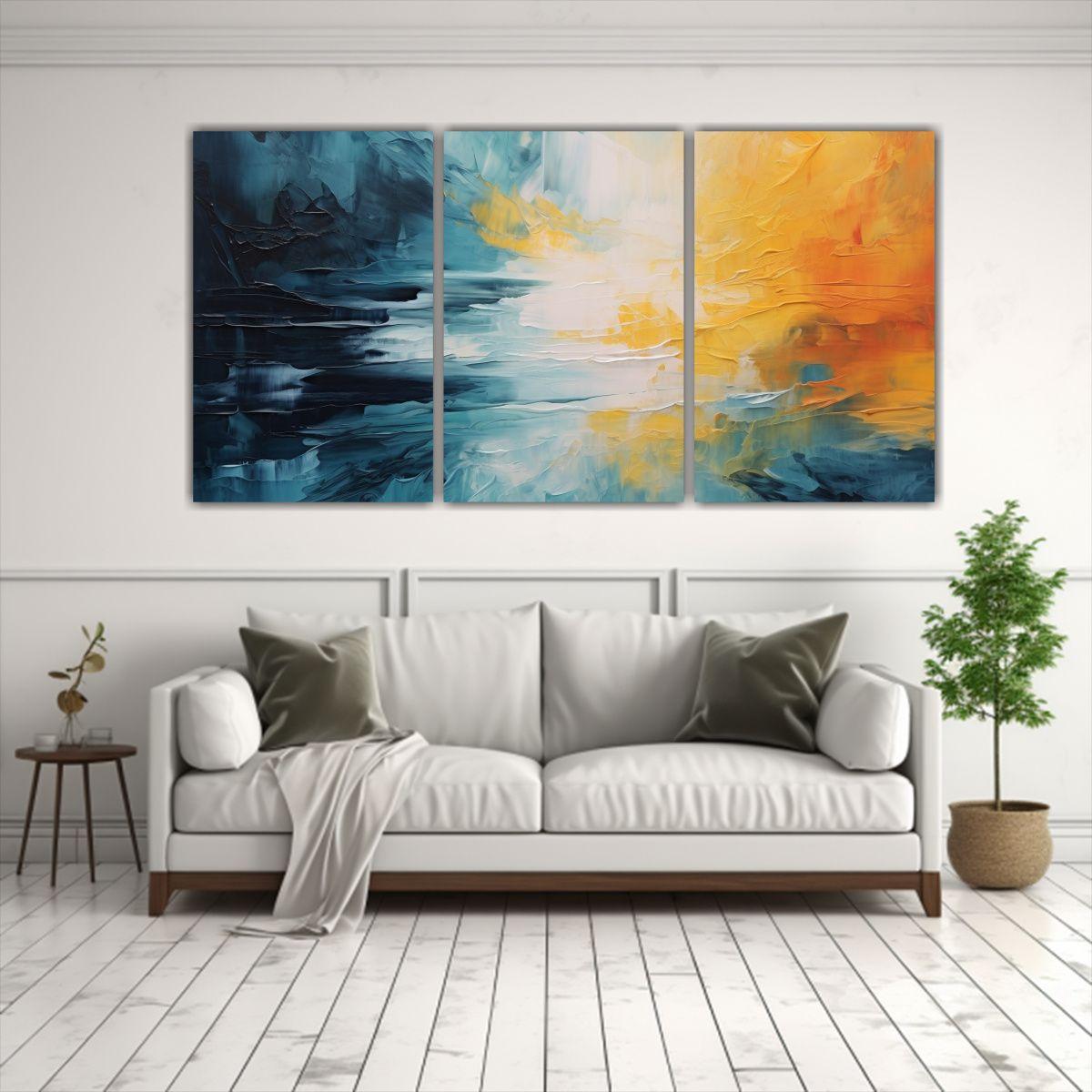 Cuadro Impresiones Abstractas Estilo Minimalista 90x45 Cm-2