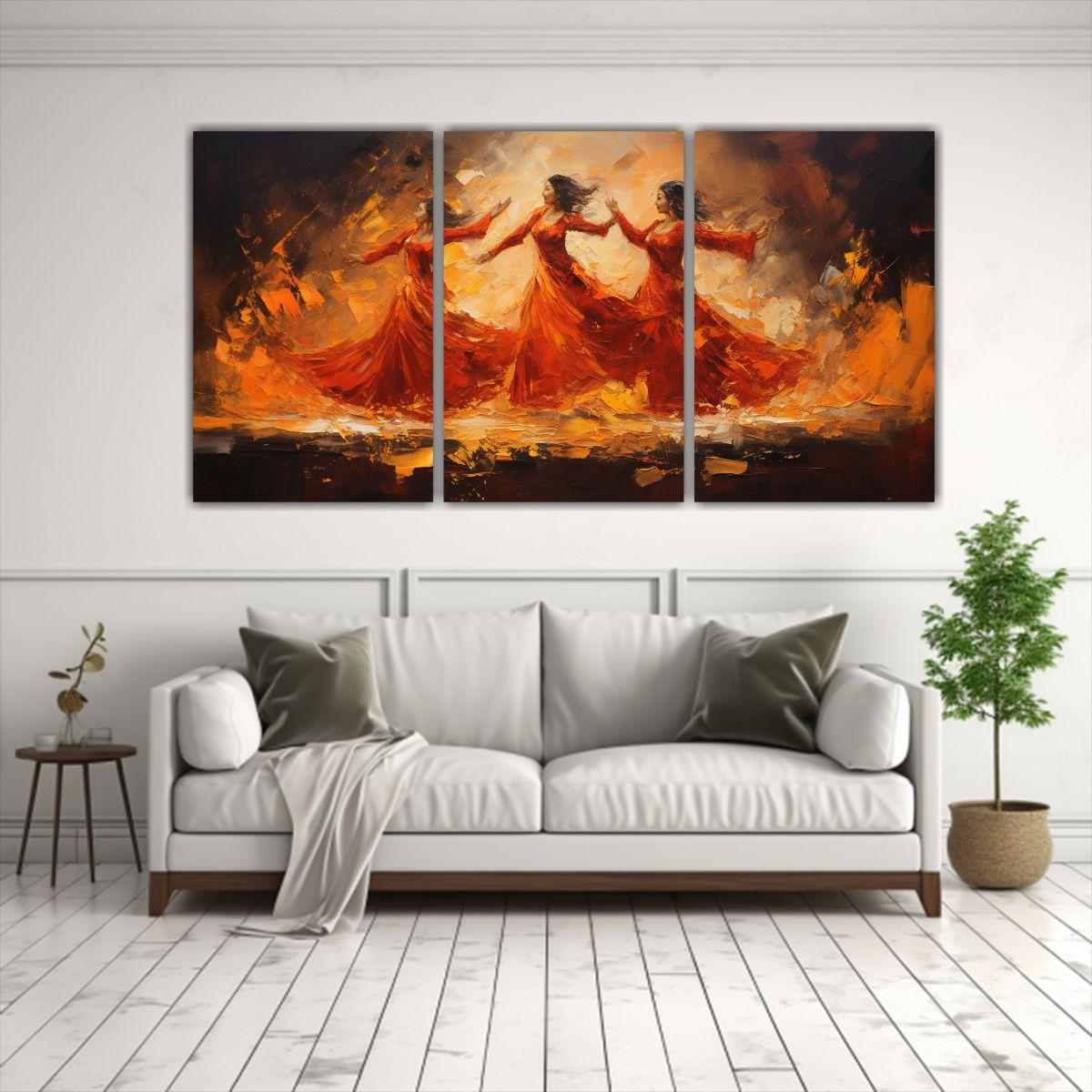 Cuadro Calidos Y Colorido De Bollywood: Vibrante 120x60 Cm-2