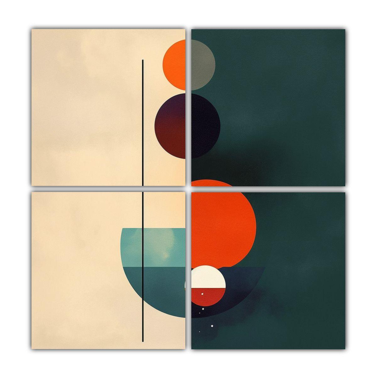 Pinturas Abstractas Minimalistas Con Colores 120x120 Cm-0