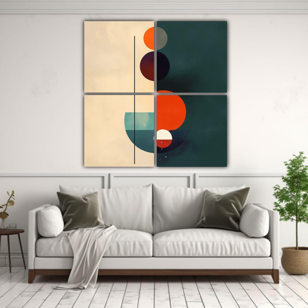 Pinturas Abstractas Minimalistas Con Colores 120x120 Cm-2
