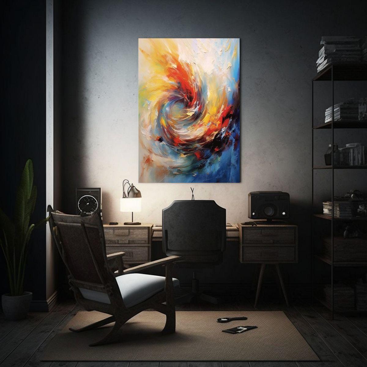 Pintura De Pared Abstracta De Forma Simplicidad 50x65cm-2