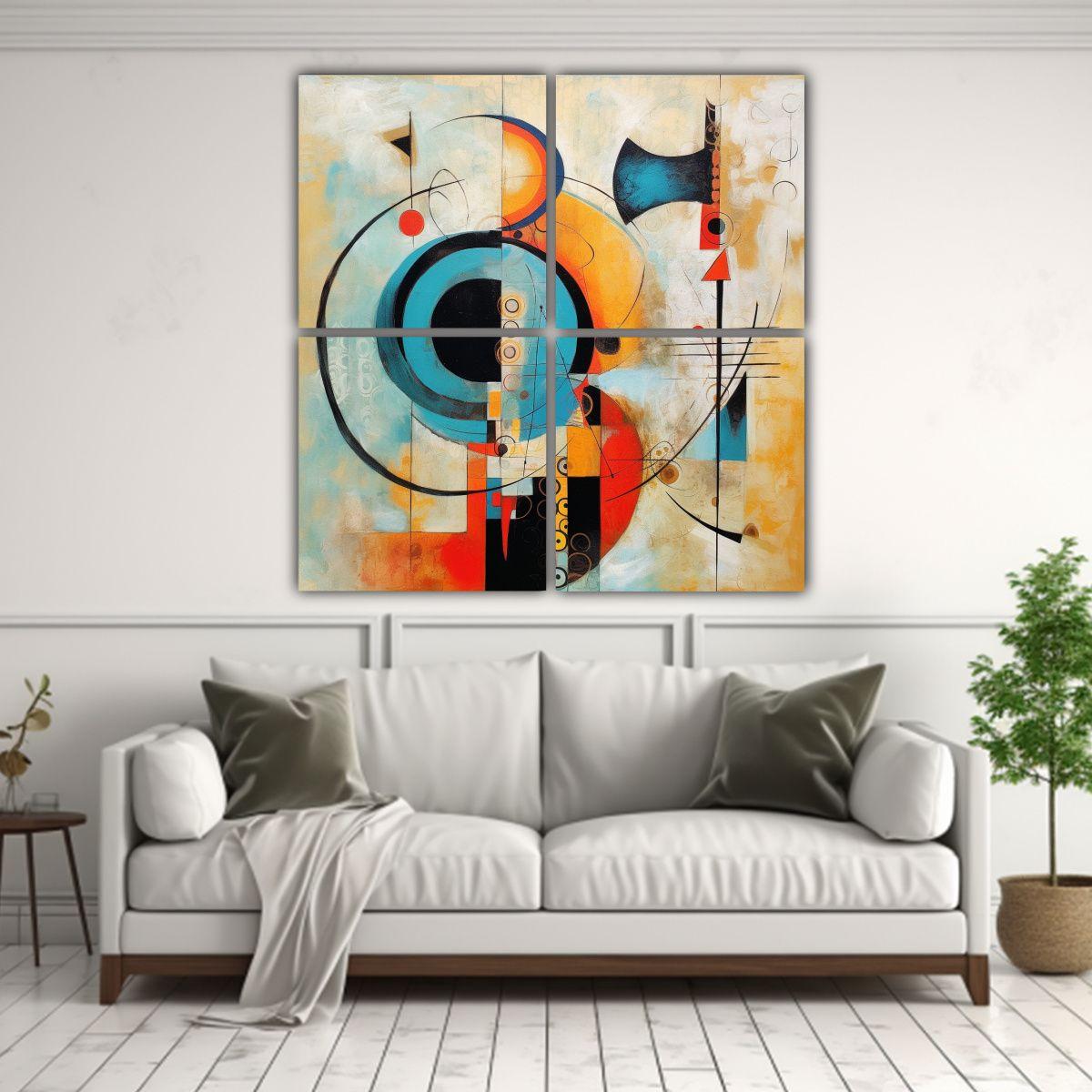 Cuadros Abstractos Basados En Símbolos Para 60x60 Cm-2
