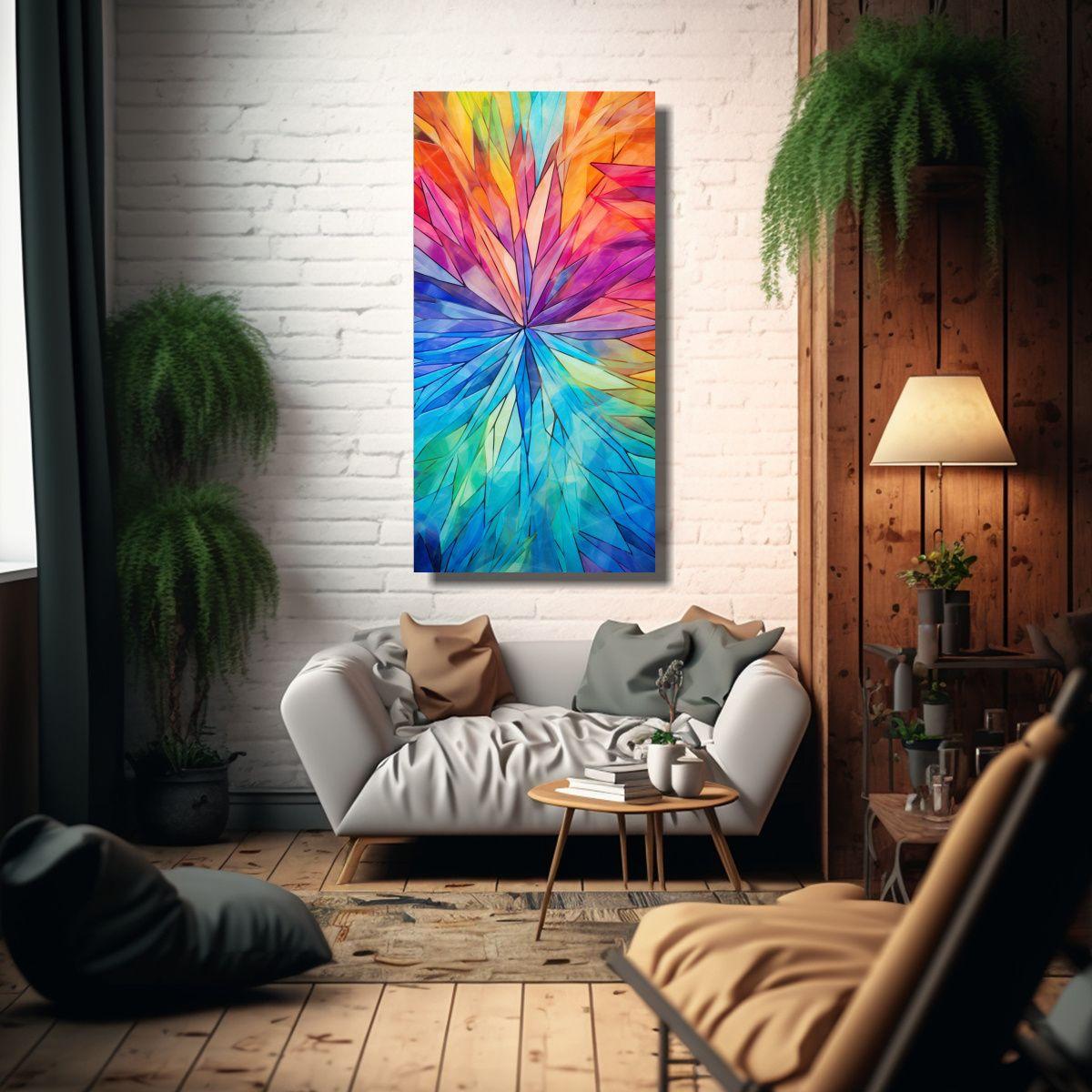 Pintura Decorativa Abstracta Elegancia En Tonos 40x80cm-2