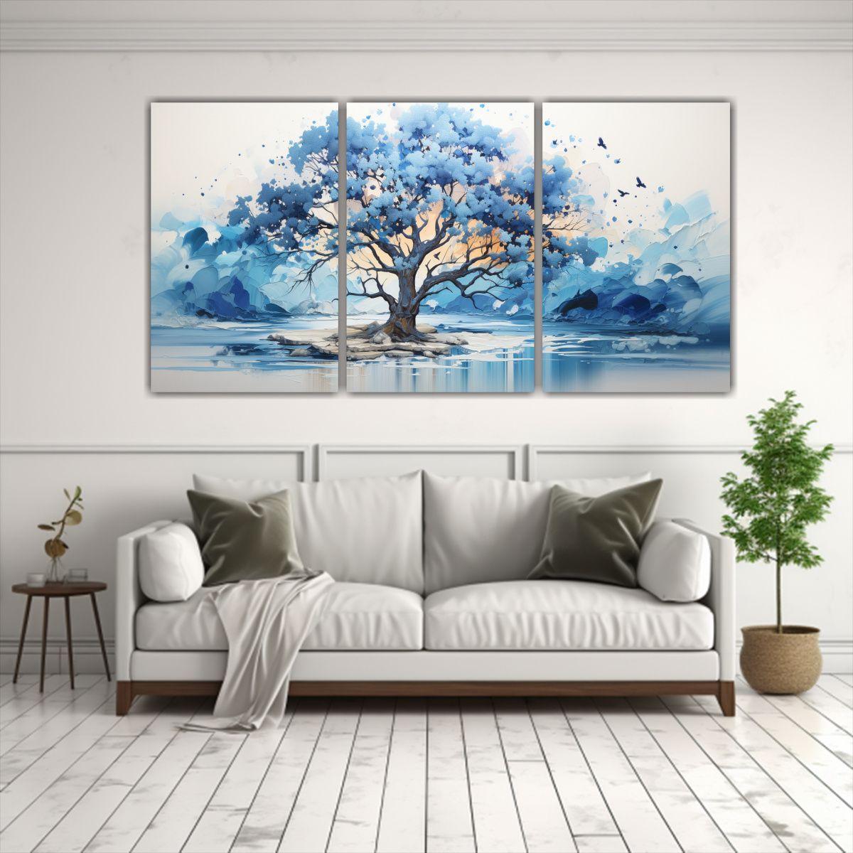 Cuadro Abstracto Movimiento Escena: Árbol 120x60 Cm-2