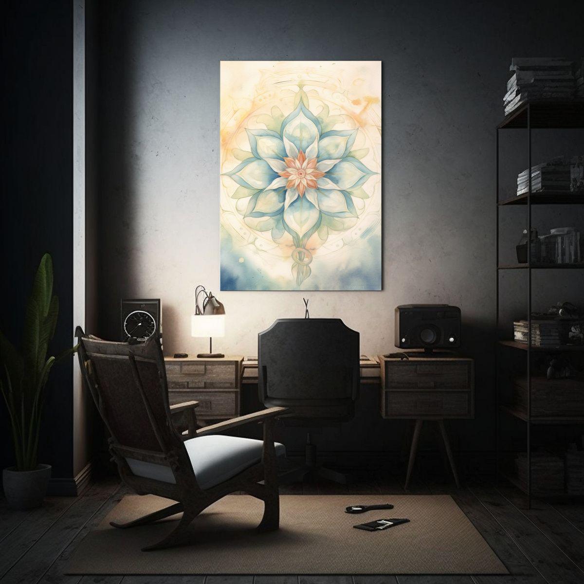 Cuadro Floral En Acuarela Para Decoración Del 60x90 Cm-2