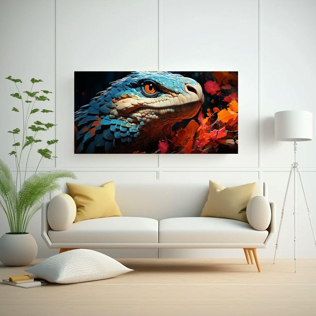 Pintura En Bastidor: Expresión Maestra De Serpien 80x40cm-2