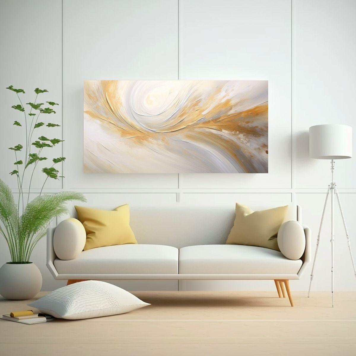 Cuadros Decorativos Modernos Abstractos En Tonos 80x40cm-2