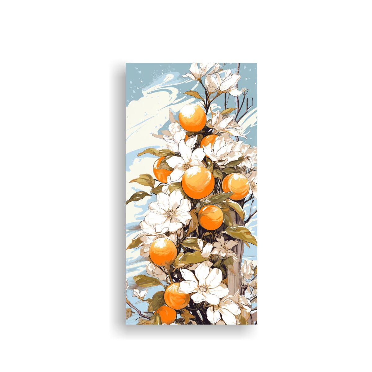 Cuadro Decorativo Luminoso: Árbol Naranja En Colo 70x140cm-0