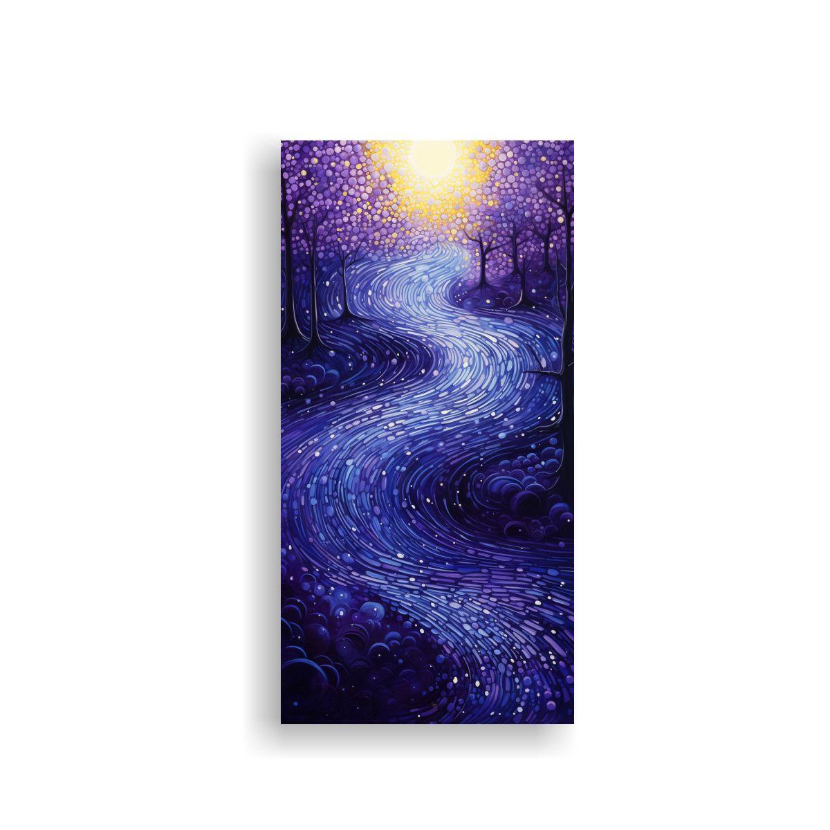 Arte De Pared Abstracto Luminoso Punto Líquido 70x140cm-0