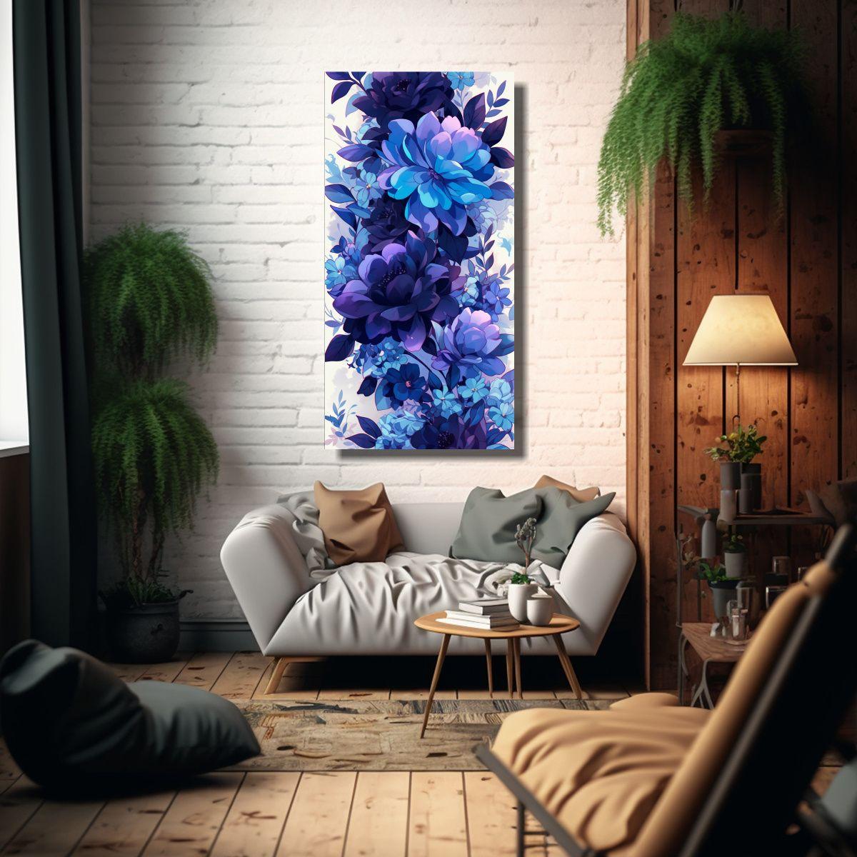 Lienzo Vertical Época Atmosfera Neonoir Púrpura 30x60cm-2