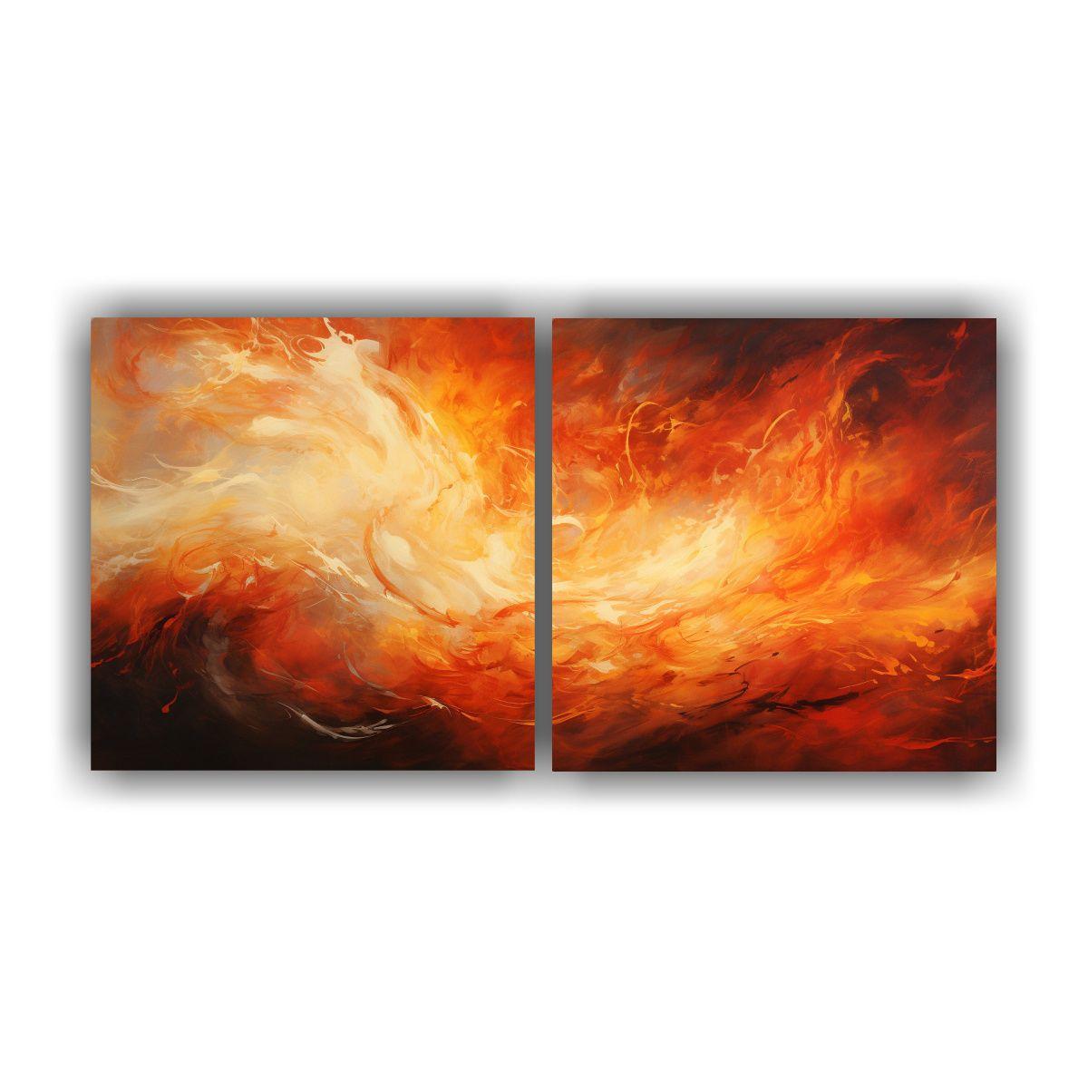 Pintura Moderna Abstracta Para Habitación: 40x20 Cm-0