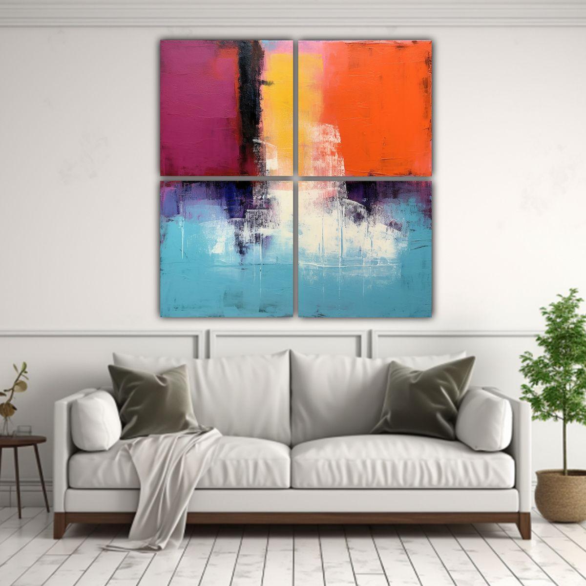 Pinturas Decorativas Abstractas Estilo Rothko En 200x200 Cm-2