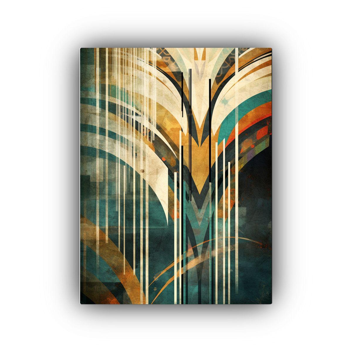 Arte De Pared Abstracto En Estilo Art Deco De La 50x65cm-0