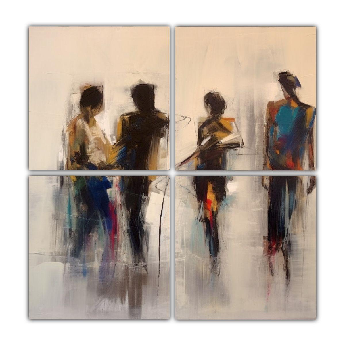 Cuadros Alta Calidad Armonia Original, Pintura 120x120 Cm-0
