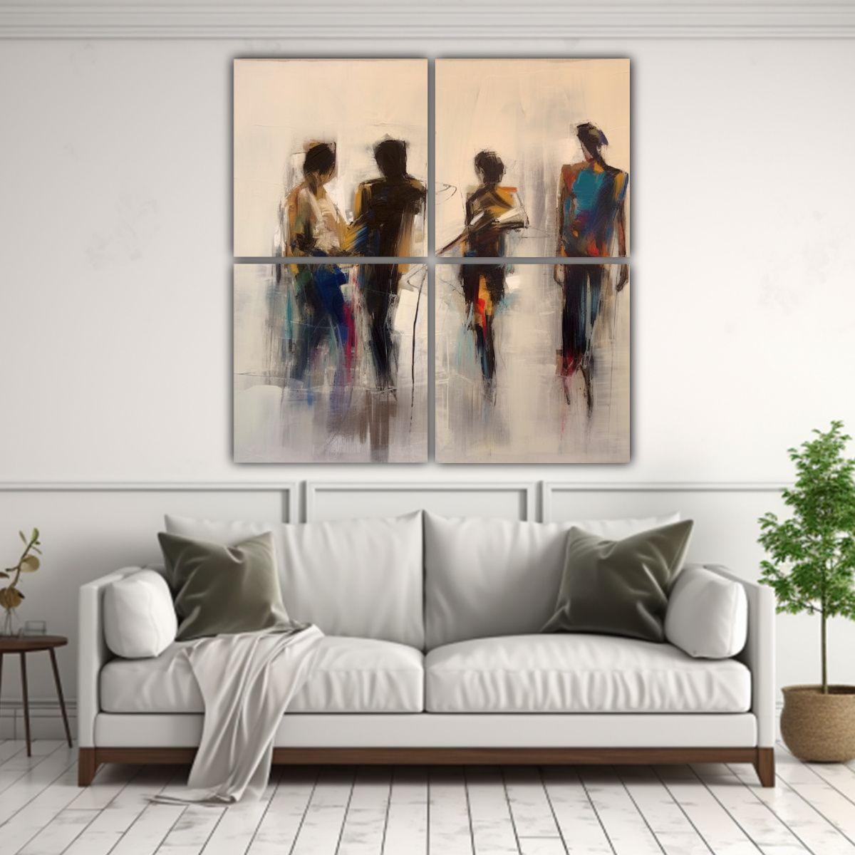 Cuadros Alta Calidad Armonia Original, Pintura 120x120 Cm-2