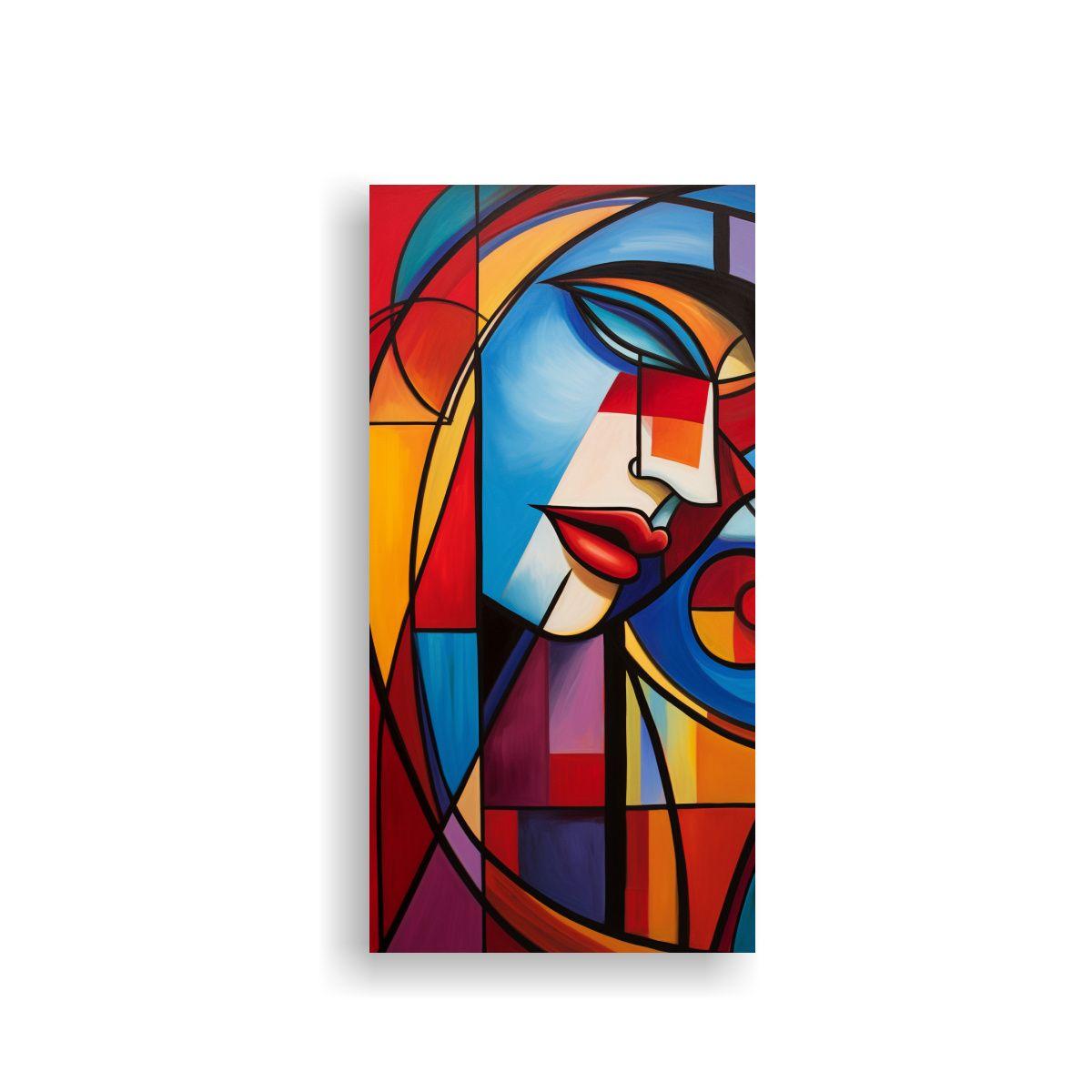 Cuadro Abstracto Fusión Intensa De Elementos 60x120cm-0