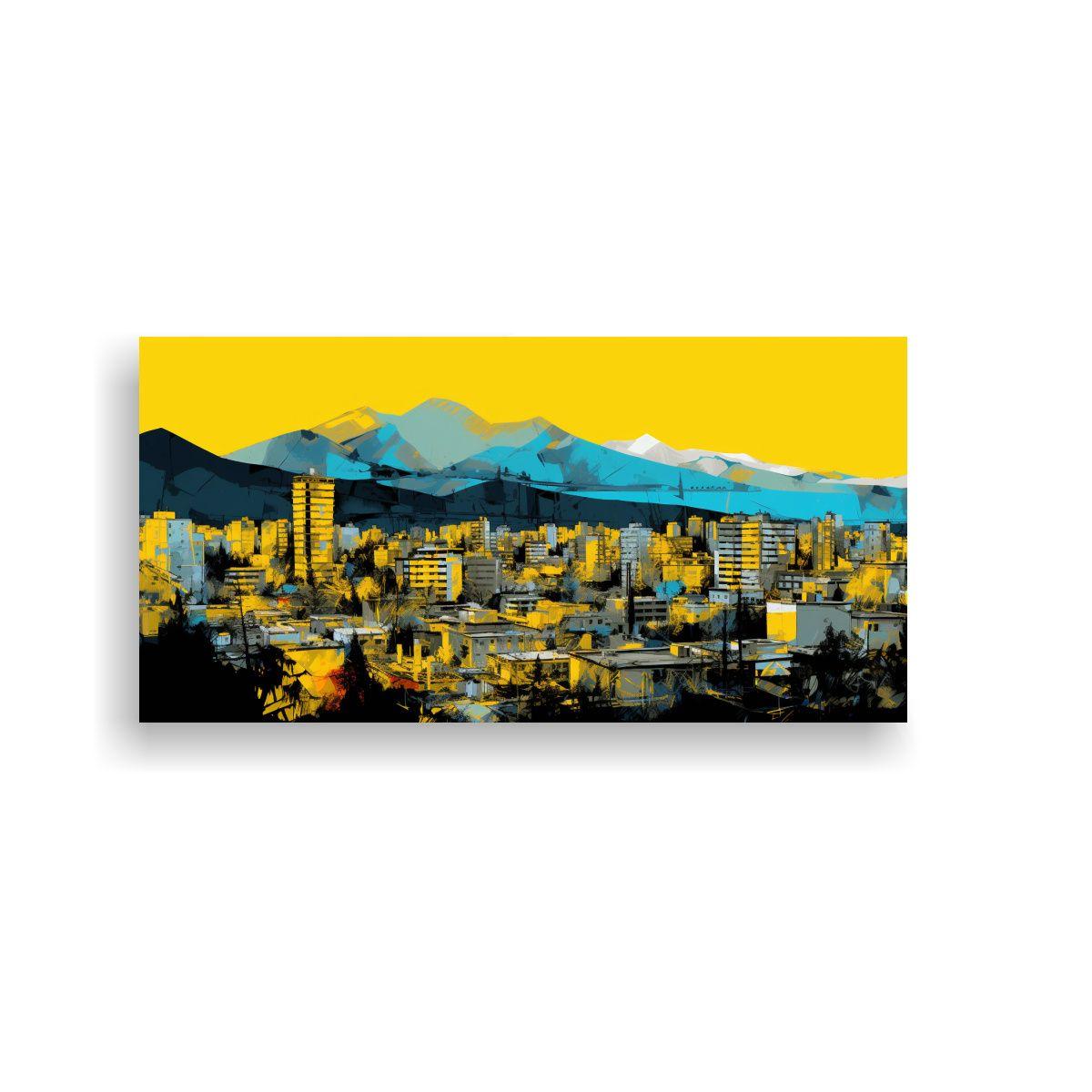 Cuadro Abstracto Moderno Con Textura En Santiago 120x60cm-0
