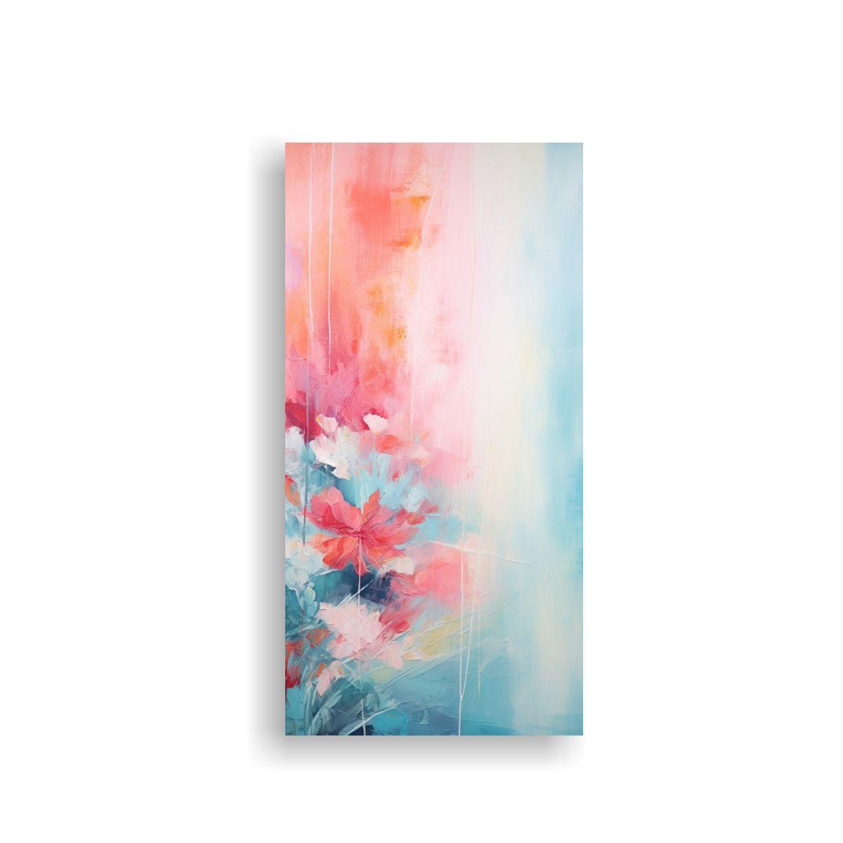 Cuadro Abstracto De Lienzo Inspirado En La 30x60cm-0