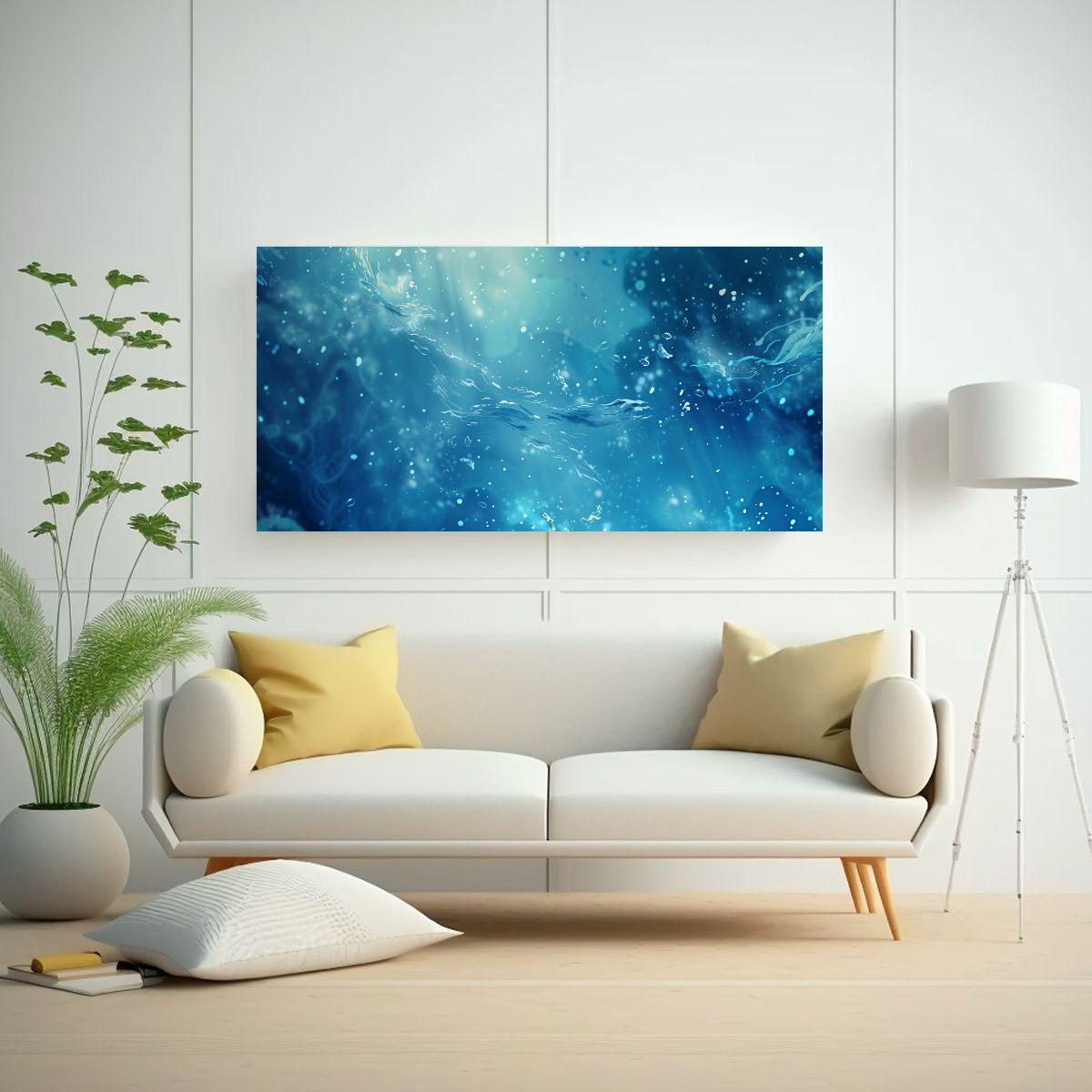 Lienzo De Tela Pop Art: Animación Del Agua Bajo 160x80cm-2