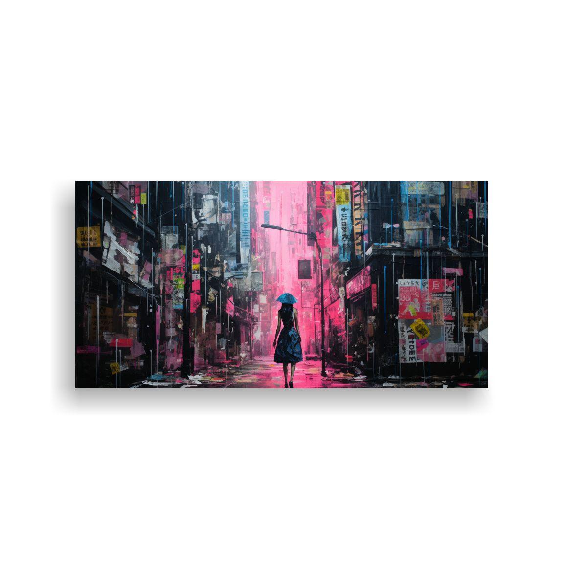 1 Cuadro Arte Visual Colage Papel Rasgado 140x70 Cm-0