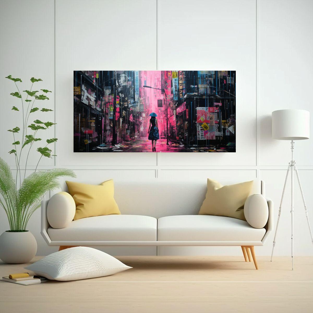1 Cuadro Arte Visual Colage Papel Rasgado 140x70 Cm-2