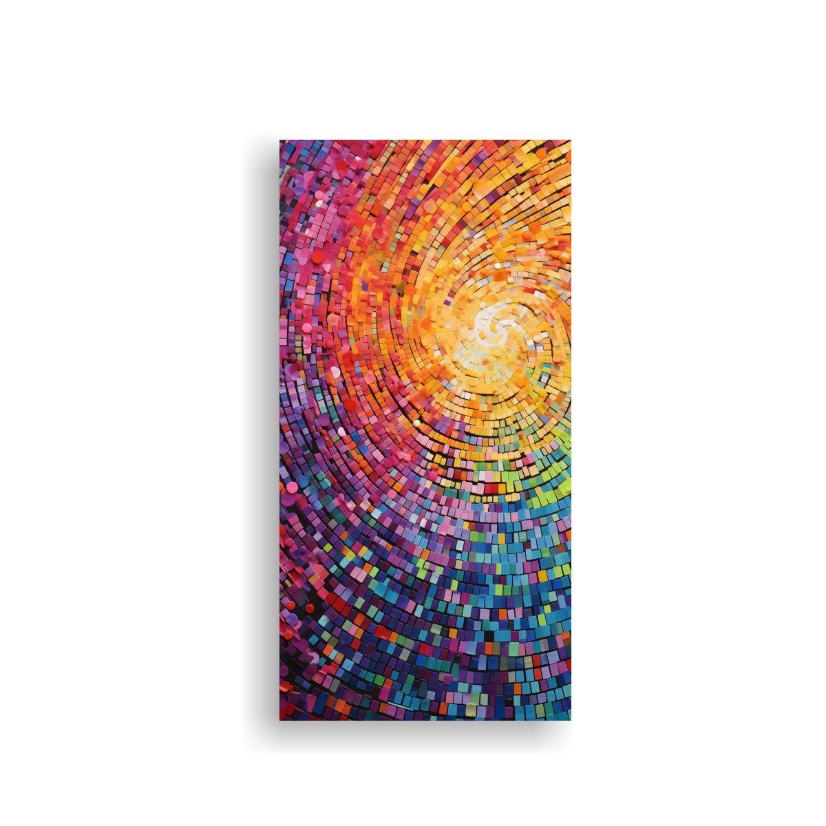 Pintura Abstracta De Movimiento En Bastidor 60x120cm-0