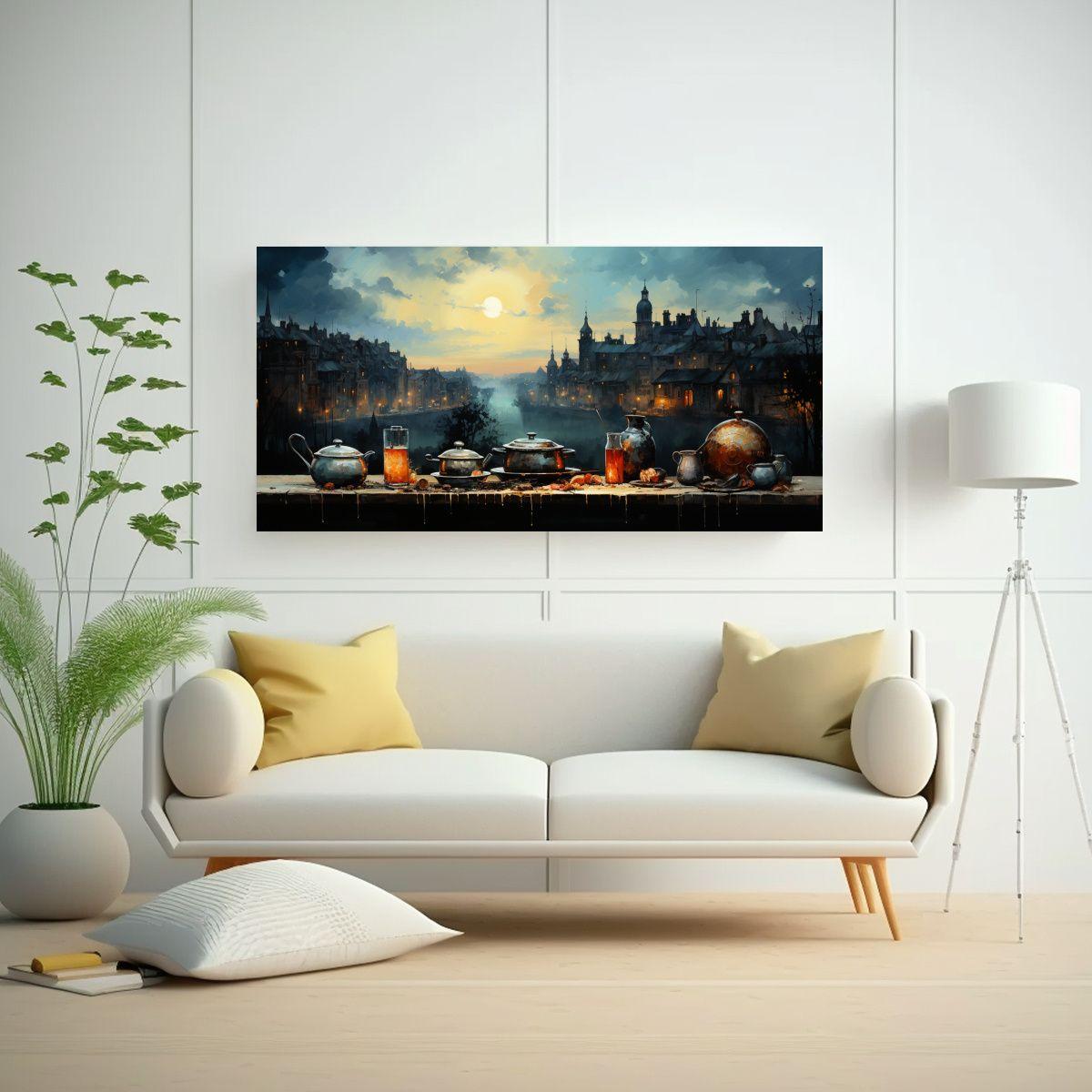 Cuadros De Decoración De Gatos Negros Sentados 160x80 Cm-2