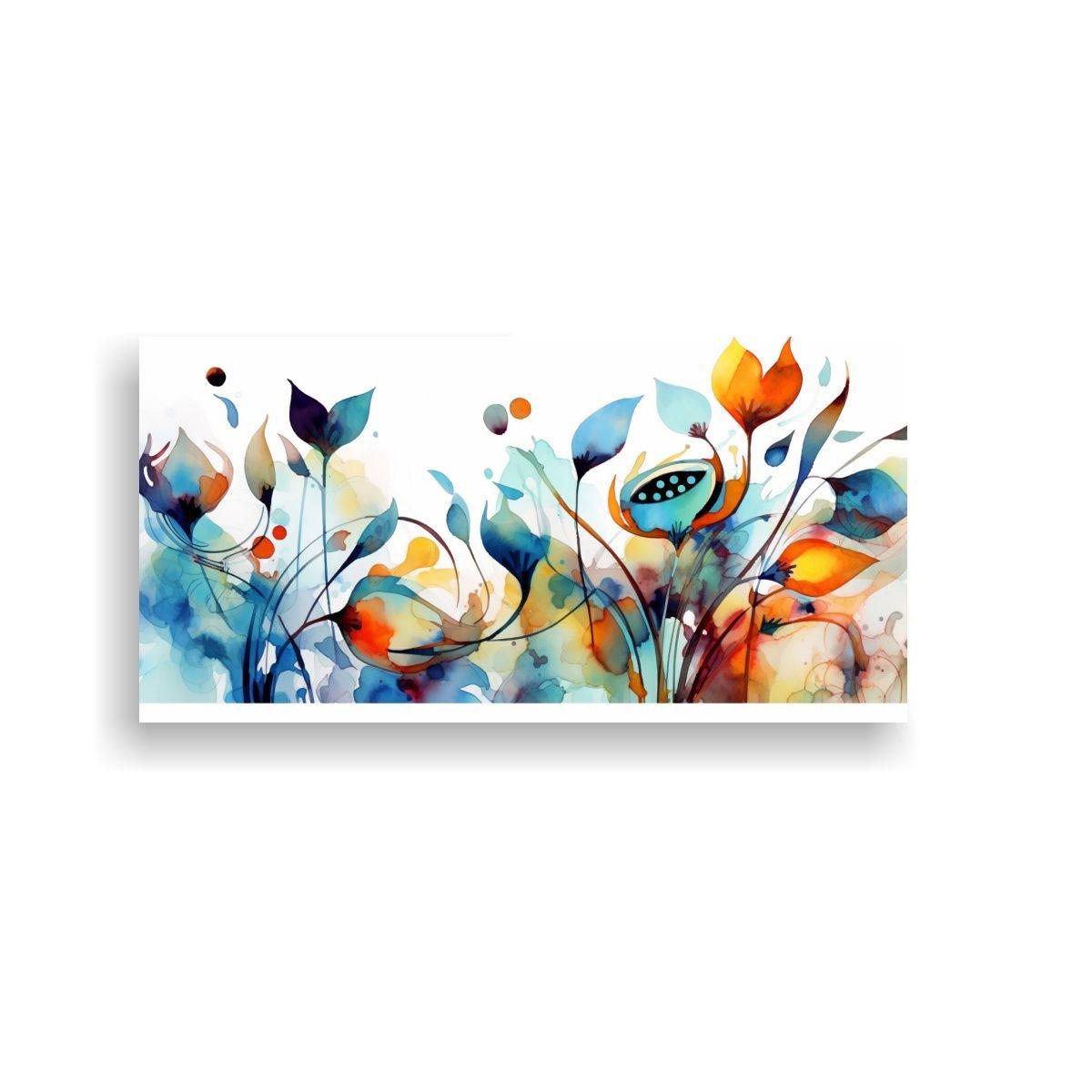1 Cuadro Decorativo Estilo Picasso Con Flores En 160x80 Cm-0