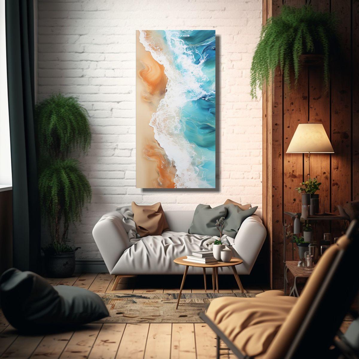 Cuadro Abstracto Finas Líneas Esquema, Imágenes 50x100cm-2
