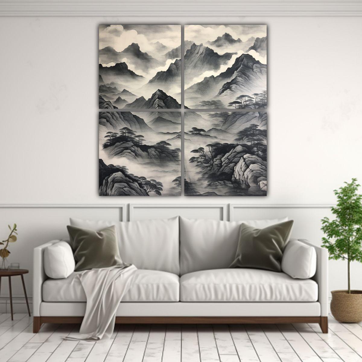 Pinturas Decorativas Impresas En Papel De Arroz 200x200 Cm-2