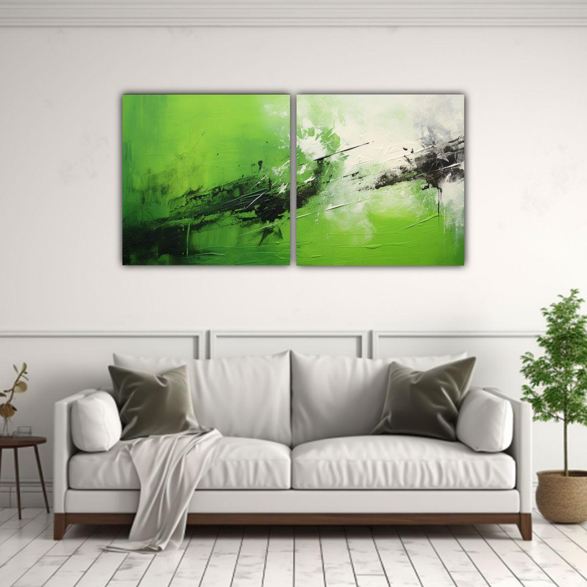 Conjunto De 2 Lienzos De Tela, Arte Callejero 80x40 Cm-2