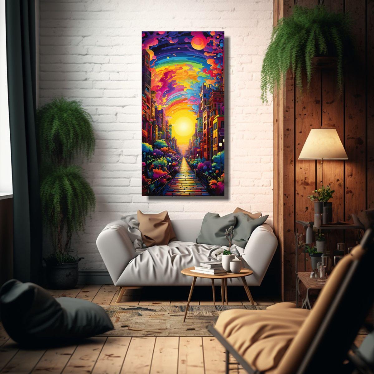 Cuadro Decorativo Canva Conceptual Estética Lisa 60x120cm-2