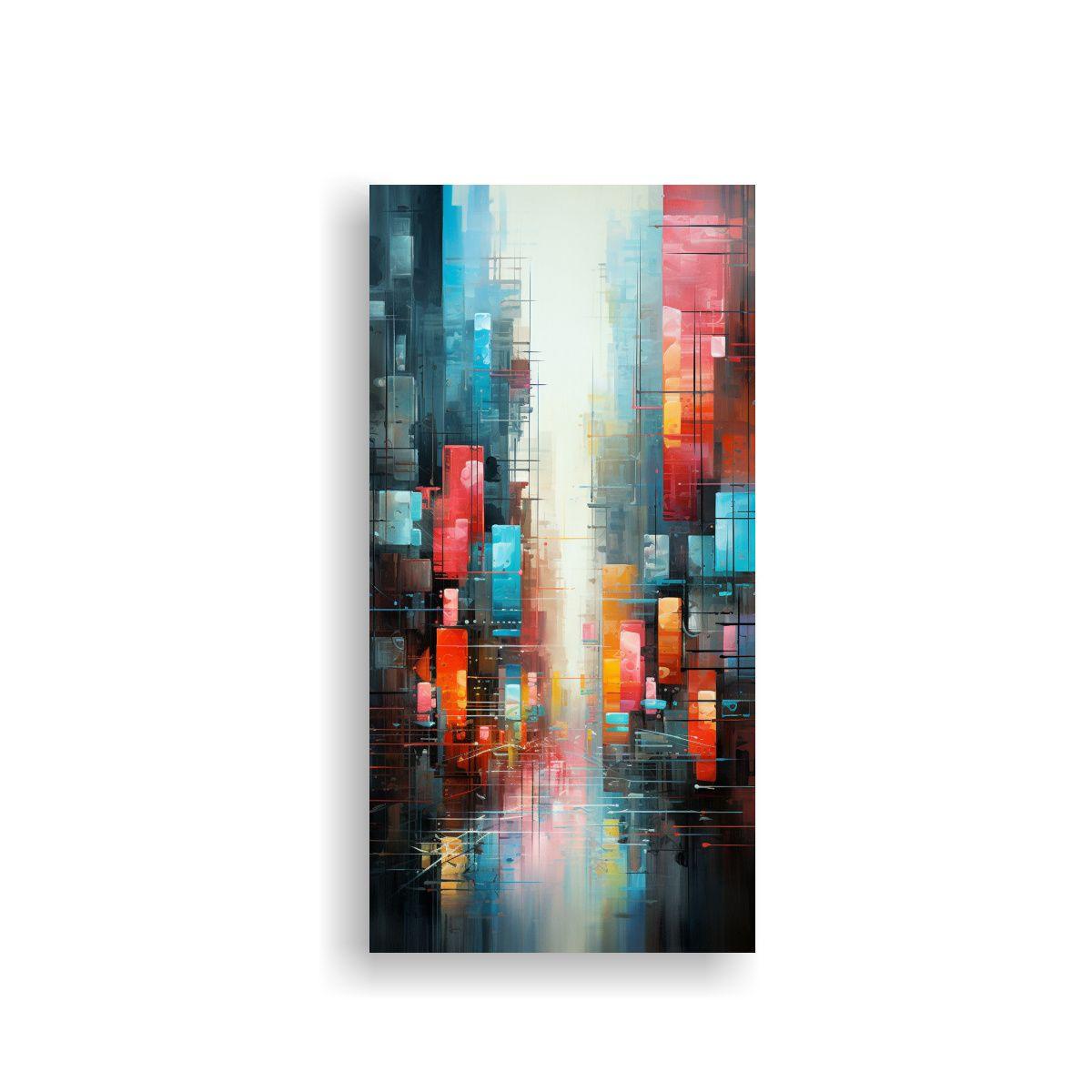 Arte Urbano Abstracto En Lienzo: Cuadros Modernos 60x120cm-0