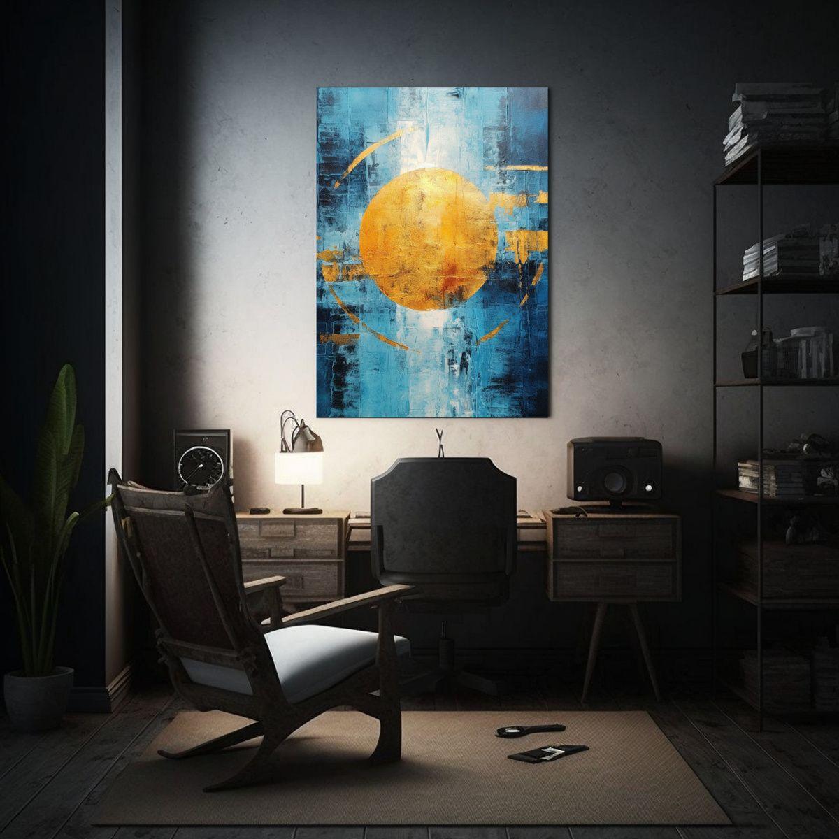 Lienzo De Tela Abstracción Duradero Amanecer Abstracto Arte 60x90cm-2